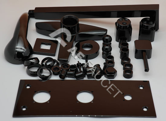 RTAS1612-PVD Matte Black,PVD Jet Black Coating Machine,Brass Faucets Czarne powłoki,Ranny ze stali nierdzewnej,Dusz ABS