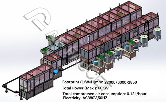 RTAF-CA001-HF- Całkowicie automatyczna linia montażowa, całkowicie automatyczna linia produkcyjna